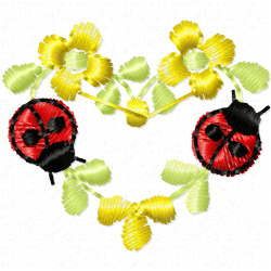 Lady Bugs Embroidery Design 10 Lady Bugs Embroidery Design 10